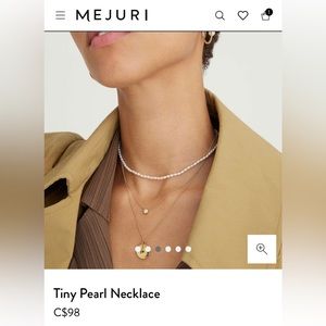 Mejuri tiny pearl necklace